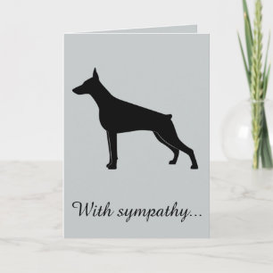 Tarjeta Con simpatía: La pérdida de tu Doberman Pinscher