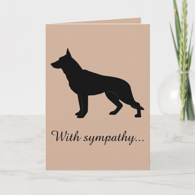 Tarjeta Con simpatía: Pérdida de tu perro pastor alemán (Anverso)