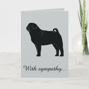 Tarjeta Con simpatía: Pérdida de tu pug