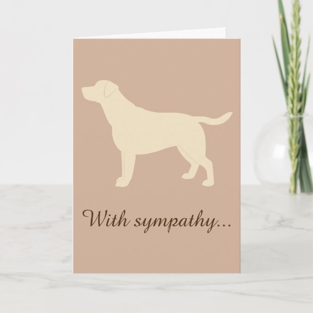 Tarjeta Con simpatía Perro recuperador de labrador amarill (Anverso)