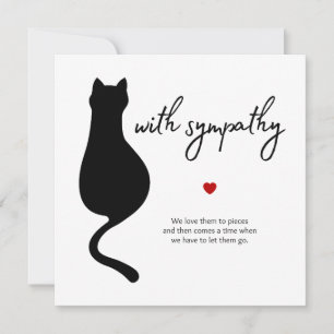 Tarjeta Con simpatía por gato