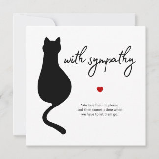 Tarjeta Con simpatía por gato