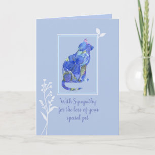 Tarjeta Con simpatía por la pérdida de la mascota gato