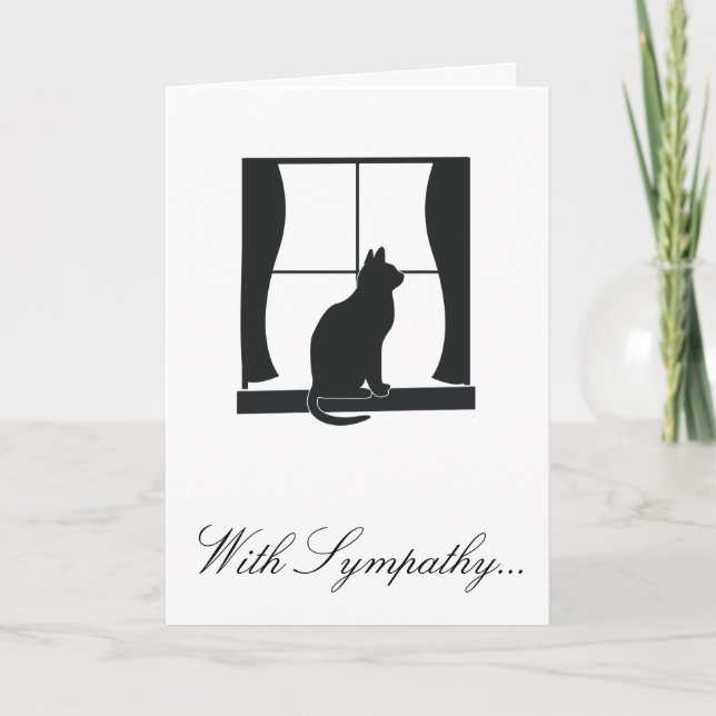 Tarjeta Con simpatía por la pérdida de un gato (Anverso)