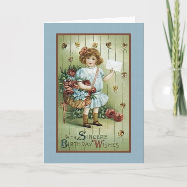 Tarjeta Con sinceros deseos de cumpleaños (Anverso)