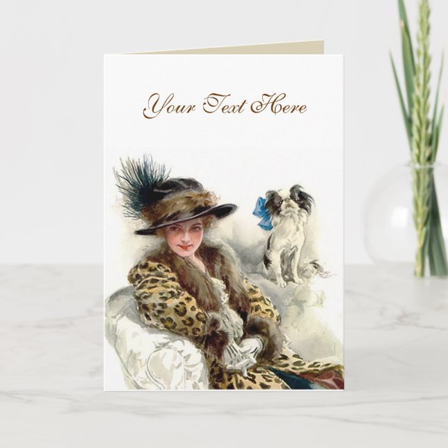 Tarjeta Con su perro 2 (Anverso)