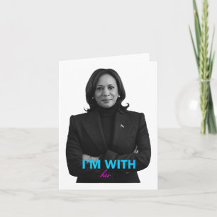 Tarjeta Con su voto de Kamala para el presidente Kamala-ha
