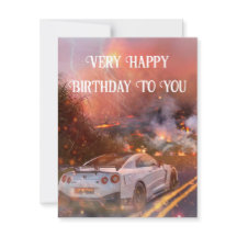 Tarjeta con tarjeta plana Nissan GTR
