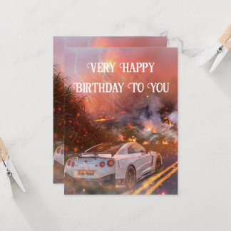Tarjeta con tarjeta plana Nissan GTR