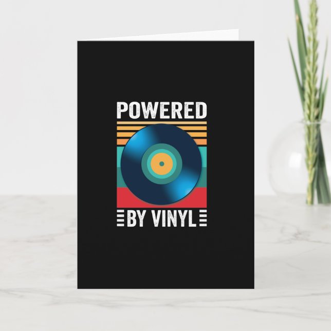 Tarjeta Con tecnología de disco de vinilo música retro vin (Anverso)