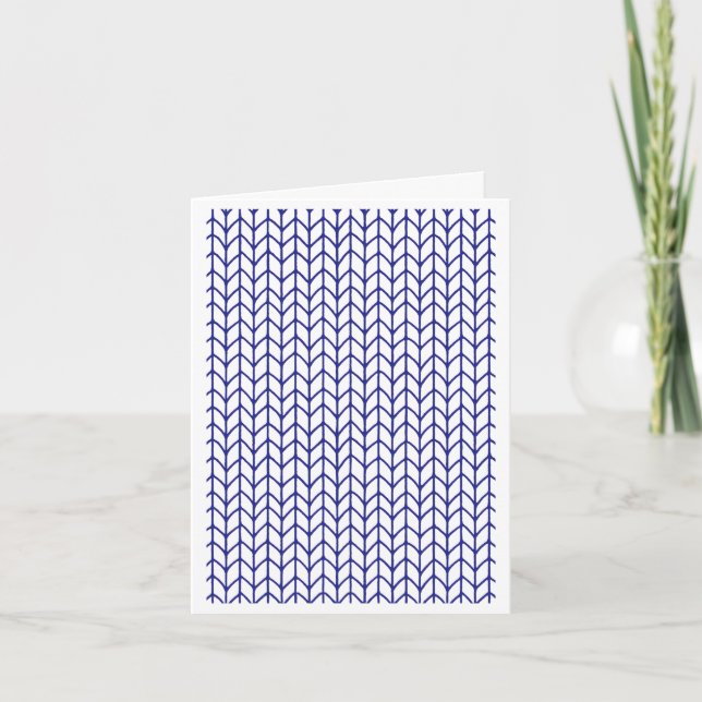 Tarjeta con tejido de línea azul / Vertical (Anverso)