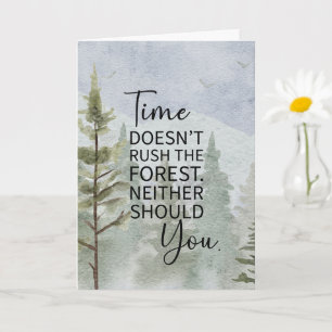 Tarjeta con tema de bosque – Naturaleza inspirador