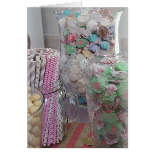 Tarjeta con tema de dulces bonitos (Frente)