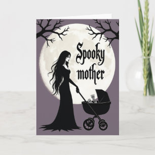 Tarjeta con tema de Madre Espeluznante