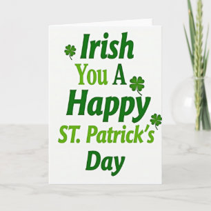Tarjeta con textura brillante del día feliz irland