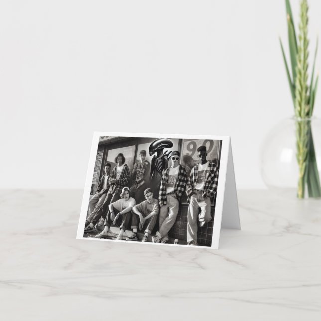 tarjeta con un alien (Anverso)