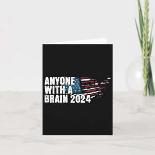 Tarjeta Con Una Humor Electoral Cerebro 2024 Tee