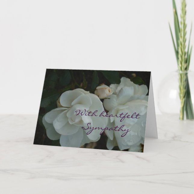 Tarjeta Con una simpatía sincera - Beileidskarte (Anverso)