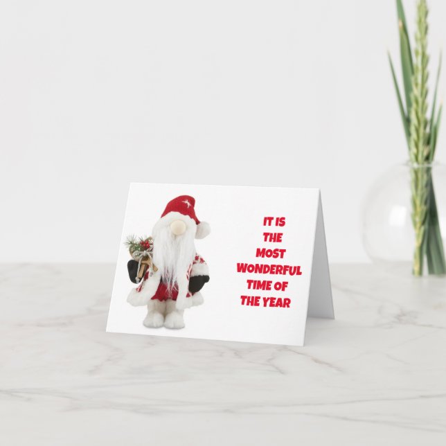 TARJETA *CON USTEDES ES EL MOMENTO MÁS MARAVILLOSO DEL AÑO (Anverso)