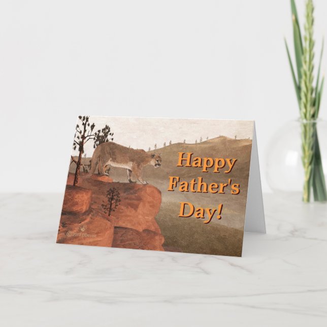 Tarjeta Concentración - Día del Padre Cougar (Anverso)