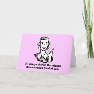 Tarjeta Concepto erróneo - Humor sarcástico