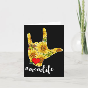 Tarjeta Conciencia Asl Idioma Rótulo Girasol Te Amo