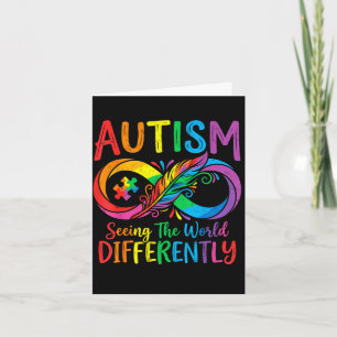 Tarjeta Conciencia autismo viendo el mundo de manera difer