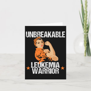 Tarjeta Conciencia: Cinta Naranja guerrera inquebrantable