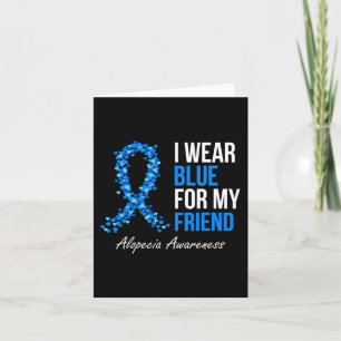 Tarjeta Conciencia De Alopecia Que Llevo Azul Para Mi Amig