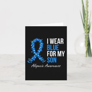 Tarjeta Conciencia De Alopecia Que Uso Azul Para Mi Hijo R
