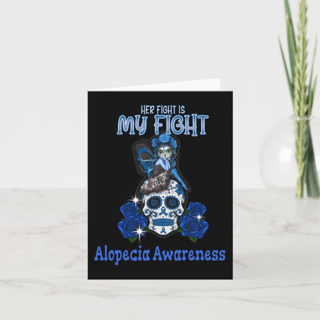 Tarjeta Conciencia de Alopecia Su Lucha Es Mi Lucha (Anverso)
