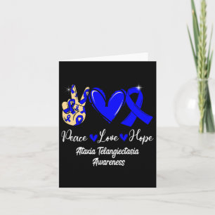 Tarjeta Conciencia de Ataxia Telangiectasia Paz Amor Esper