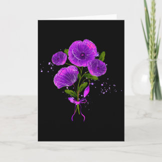 Tarjeta Conciencia de Heimerheimer Púrpura Mamá Flor Amapo