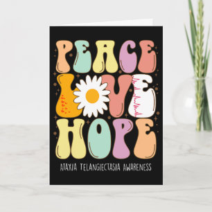 Tarjeta Conciencia de la Ataxia Telangiectasia Paz Amor Es