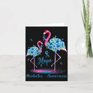 Tarjeta Conciencia de la diabetes del flamenco