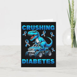 Tarjeta Conciencia de la diabetes tipo 1 T1d Dinosaurio Mo