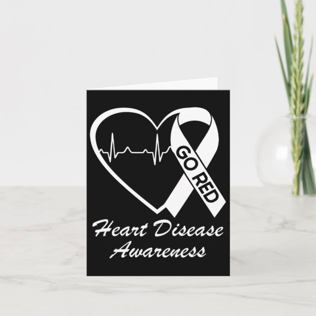 Tarjeta Conciencia De La Enfermedad Nos Vemos Rojos En Feb (Anverso)