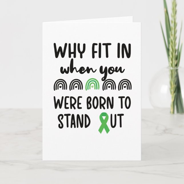 Tarjeta Conciencia de la parálisis cerebral CP Cinta verde (Anverso)