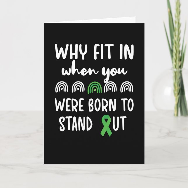 Tarjeta Conciencia de la parálisis cerebral CP Cinta verde (Anverso)