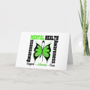 Tarjeta Conciencia de la salud mental - mariposa