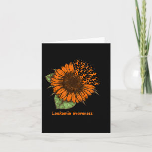 Tarjeta conciencia de leucemia naranja regalo de girasol g
