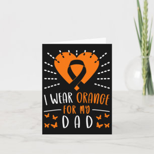 Tarjeta Conciencia De Leucemia Que Llevo Naranja Para El C