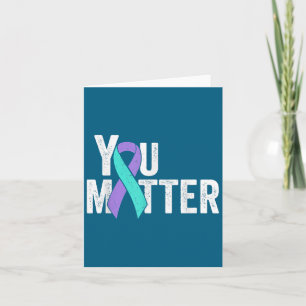 Tarjeta Conciencia de Prevención del Suicidio con Cinta Mo