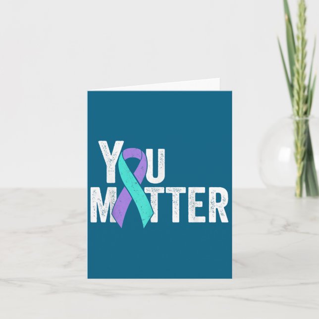 Tarjeta Conciencia de Prevención del Suicidio con Cinta Mo (Anverso)