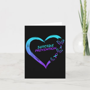 Tarjeta Conciencia de Prevención del Suicidio de Mariposa 