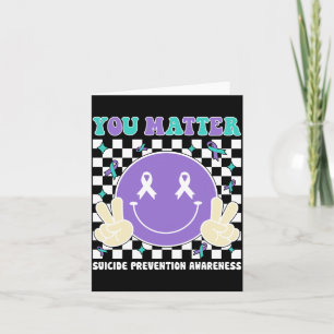 Tarjeta Conciencia de Salud Mental Verde Azul Púrpura