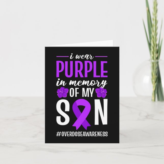 Tarjeta Conciencia de Sobredosis Llevo Morado En Memoria D (Anverso)