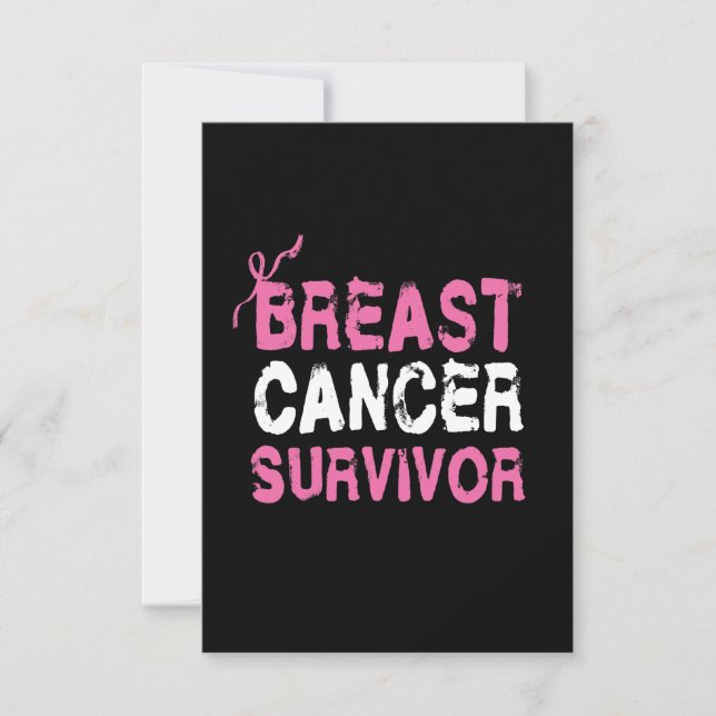 Tarjeta Conciencia de sobrevivientes de cáncer de mama (Anverso)