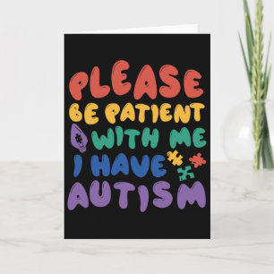 Tarjeta Conciencia del Arcoíris del Autismo Ten Paciencia