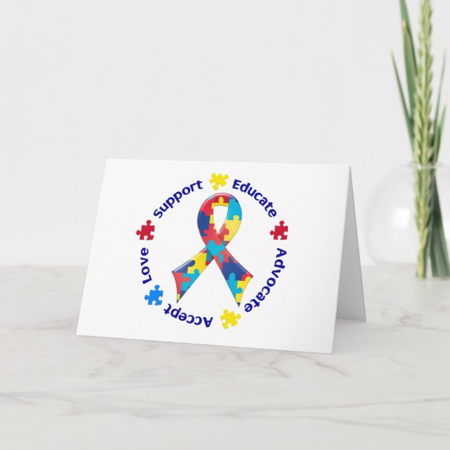 Tarjeta Conciencia del autismo (Anverso)